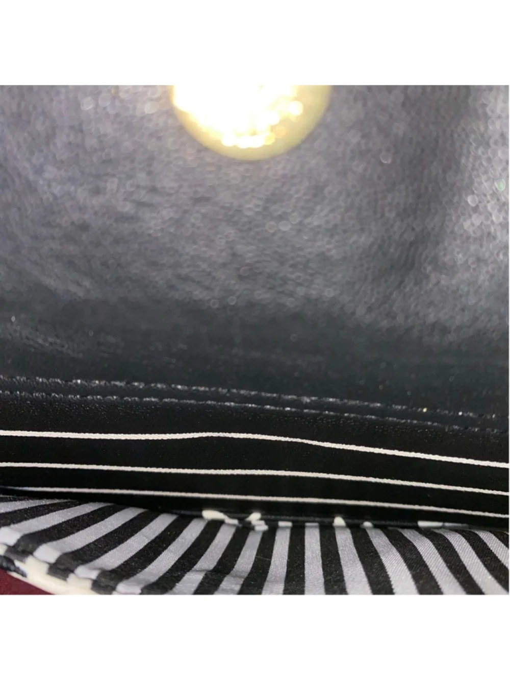 Women's Betsey Johnson Love Betsey Daisy Black Stripe Zippered Wallet Clutch